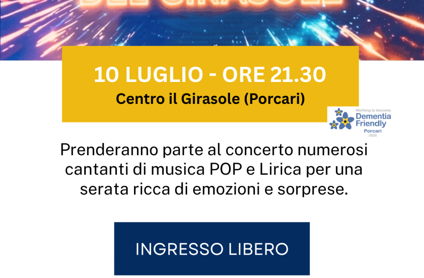 🎶 Al via il “Festival del Girasole”: una serata speciale tra musica POP, Lirica e Solidarietà